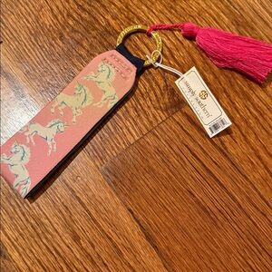Simply Southern pink & blue Key Fob unicorn Keychain pink Tassel NWT